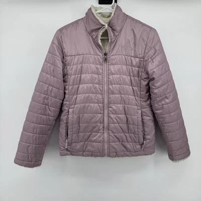 The North Face Girls  Lavender / Cream Reversible Jacket Coat size L School Coat - Image 1 of 4