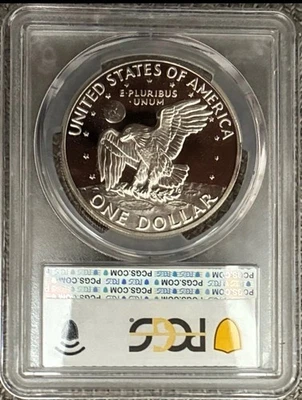 1972 S $1 Silver Ike Eisenhower DDO FS-101 Variety PCGS PR69DCAM-PCGS Value $400 - Image 1 of 3