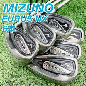 Golf Iron Set Men's Mizuno EURUS NX 6 Pieces N1430 5.6.7.8.9.P USED Good  - Picture 1 of 9