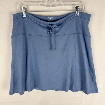 Horny Toad & Co Seleena Skort Skirt Size L Organic Cotton Blend Knit Blue — 第 1/4 张图片