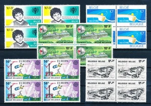 LS63236 Belgium mixed thematics blocks of 4 MNH - Picture 1 of 1