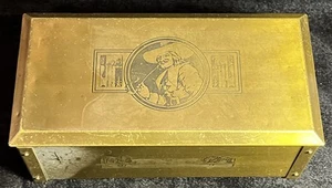 De colección L.F. GRAMMES & SONS Allentown PA. CIGARRILLO DE LATÓN CAJA DE TABACO. - Imagen 1 de 13