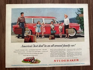 1955 Studebaker Station Wagon Vintage Print Ad America’s Best Deal Family Car - Picture 1 of 2