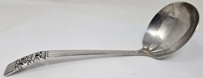 Vintage Silverplate Gravy Sauce Ladle Coronation Pattern by Community Plate 7" - Image 1 of 4