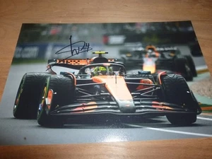LANDO NORRIS signed 12X8 photo McLAREN F1 + COA - Picture 1 of 2