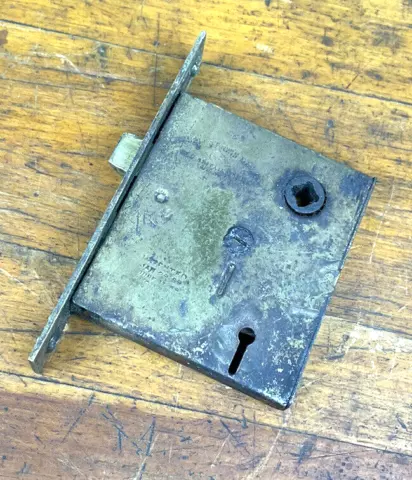 1889 Russell & Erwin DOOR MORTISE LOCK, Working Condition Tested Cover