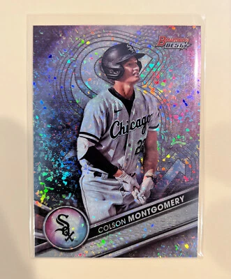 COLSON MONTGOMERY /299 MINI DIAMOND REFRACTOR Bowman’s Best 2022 White Sox - Image 1 of 2