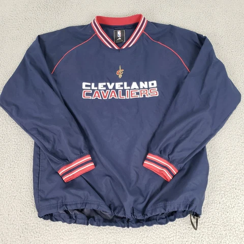 VINTAGE Cleveland Cavaliers Jacket Mens Extra Large Blue Adidas Windbreaker Cover