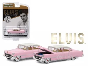 1955 CADILLAC FLEETWOOD SERIES 60 PINK "ELVIS" 1/64 MODEL BY GREENLIGHT 44740 C - Picture 1 of 3