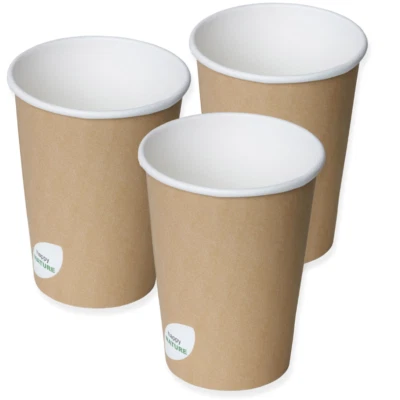 500 Stk Suppenbecher 950ml Pappe Soup to go rund ohne Deckel  - BRAUN (10x50er) - Bild 1 von 4