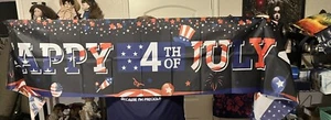 Happy 4th of July Banner Independence Day Decoration Banner Patriotic Banner - Picture 1 of 3