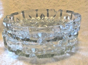 Vintage~Ashtrays~32% Cut Crystal Lead~6.0" x 1 3/8"~Indonesia~2 qty - Picture 1 of 10