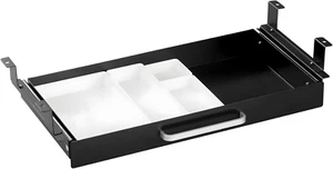 Under Desk Drawer Organizer 54Cm with 4 Plastic Divider Trays, Sliding Pull-Out - Picture 1 of 9