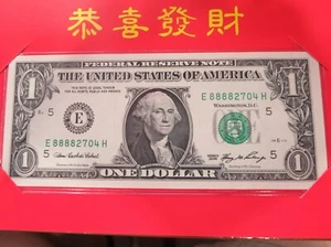 $1 2006 federal reserve note (LUCKY 8888) 27-028 - Picture 1 of 3