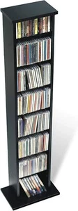 Slim Media Storage Tower Movie Video Game Organizer CD DVD Stand Shelf Rack - Picture 1 of 6
