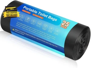 80 Portable Toilet Bags, Camping Toilet Bags, Biodegradable Porta Potty Bags, Th - Picture 1 of 7