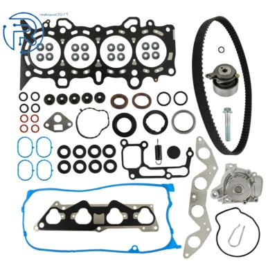 For 2001-2005 Honda Civic 1.7L D17A1 Head Gasket Timing Belt Kit Water Pump Set - Image 1 of 4