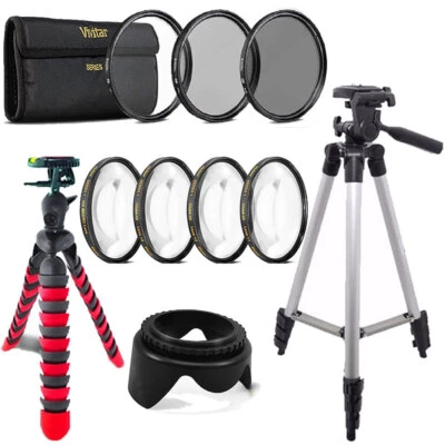 52mm Macro Filter + UV CPL ND +  Tripods for Nikon D3300 D3200 D3100 D3000 D5300 - Image 1 of 4