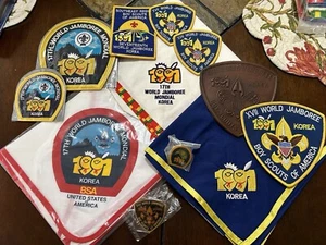 1991 World Scout Jamboree - patches, neckerchiefs, jacket patches, ALL MINT!!! - Picture 1 of 1