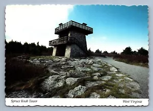 Cartolina Vintage Torre Manopola Abete West Virginia Vedetta Natura 4x6 - Foto 1 di 2