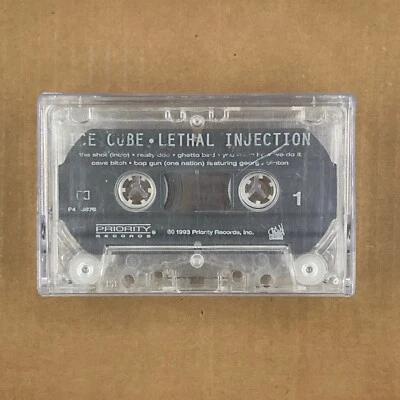ICE CUBE Cassette Tape 90s Rap Hip Hop LETHAL INJECTION LOOSE NO ART - Image 1 of 4