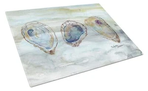 Caroline's Treasures SC2001LCB Oysters Watercolor Glass Cutting Board Large - Picture 1 of 3