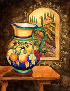 Azulejo decorativo y de jarra de cocina Robin Wethe Altman arte toscano RWA058AT - Imagen 1 de 3