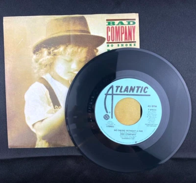 Bad Company No Smoke Without a Fire 7" Single record 45 RPM, NM M- - Image 1 of 4