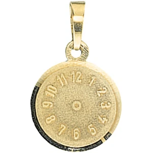 JOBO Kinder Anhänger Taufuhr 333 Gold Gelbgold mattiert Kinderanhänger - Picture 1 of 3