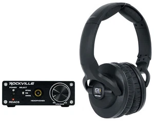 KRK KNS-6402 Studio Recording Mixing Headphones+DAC Headphone Amplifier - Picture 1 of 12