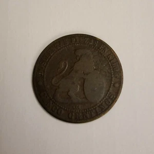 ESPAÑA 1878 - 5 céntimos - Moneda de Peseta de Bronce - Imagen 1 de 2