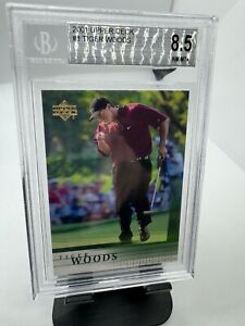 2001 Upper Deck #1 Tiger Woods Rookie Card BGS 8.5
