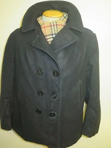 Vintage Ladies 2001 US NAVY PEA COAT Naval Clothing Melton Wool 2XL UK 20 Eur 48 - Picture 1 of 11