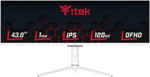 Moniteur gaming iTek GGF ITMF44A121DFHD 4K 43,8" DFHD 3840x1080 PLAT 32:9 blanc - Photo 1/4