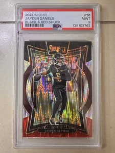 2024 Select Jayden Daniels Black Red Shock #26 PSA 9 Commanders - Bild 1 von 2