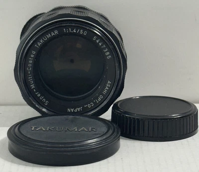 Pentax 50mm f/1.4 Super-Multi-Coated Takumar Manual Focus Lens M42 Screw Mount - Image 1 of 4
