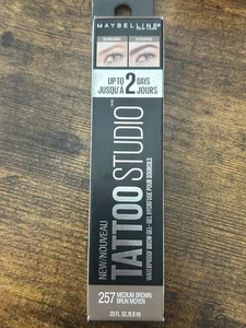 Maybelline TattooStudio Waterproof Eyebrow Gel Makeup, 257 Medium Brown - Picture 1 of 3