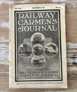Vintage industry magazine Railway Carmen's Journal train railroad December 1920 - Picture 1 of 13