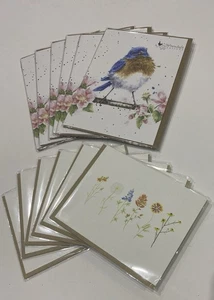 LOT of 12 Nature Blank Greeting Cards Blue Bird Flowers Floral Wrendale Designs - Picture 1 of 5