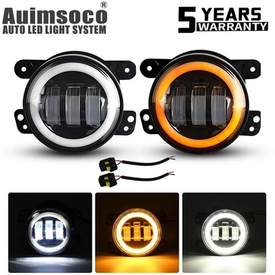Luces antiniebla LED redondas de 4 pulgadas parachoques delantero para Dodge RAM 1500 2500 3500 1994-2001 Foto 1 de 4