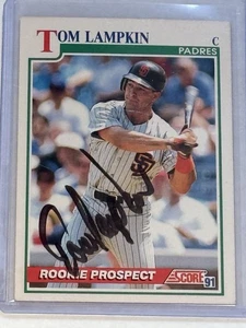 Tom Lampkin #720 signed autograph auto 1991 Score Baseball Trading Card - Bild 1 von 2