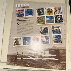 CELEBRATE THE CENTURY 1900-1990. 8 Of 10 Sheet Set US Stamps USA # 3182-3191 - Picture 1 of 8