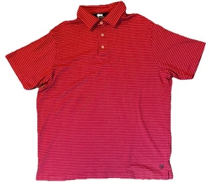 Daniel Cremieux Men's XXL Signature Supima Cotton Golf Polo T Shirt Red Striped - Picture 1 of 3