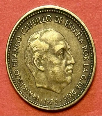 Moneda de 2-1/2 Pesetas 1953 ESPAÑA 🇪🇸 Hermosa Colección Moneda #233A Foto 1 de 4