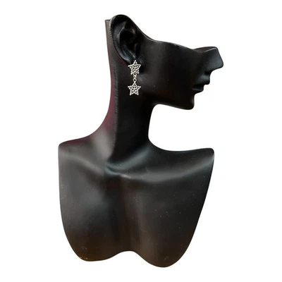 orecchini donna pendente argento 925 anallergico stella stelle - Immagine 1 di 3