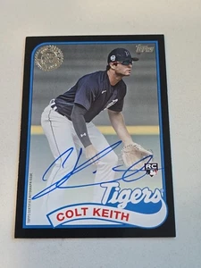 2024 Topps Update Series Colt Keith Rookie 1989 Auto Black /199 Tigers NM-MINT - Bild 1 von 9