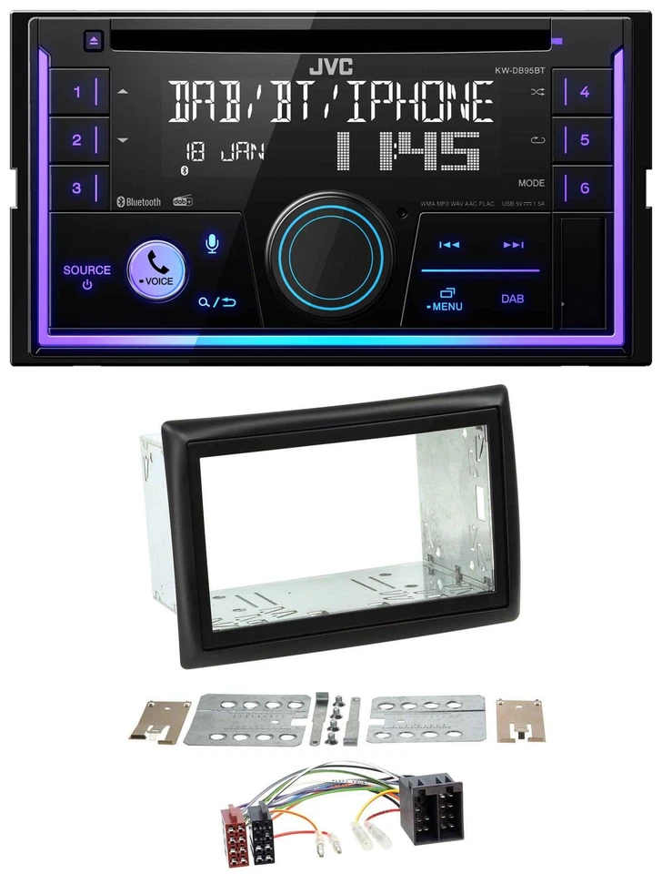 JVC MP3 USB 2DIN DAB Bluetooth CD Autoradio für Renault Megane 2002-2008 - Bild 1 von 4