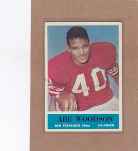 Philadelphia Football 1964 Abe Woodson #166 49ers ex/ex+ *A36582 - Imagen 1 de 1