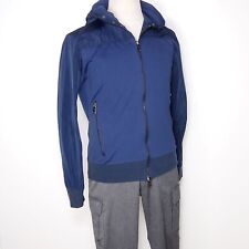 Messagerie WIndbreaker Jacket Hooded Blue Nylon Cotton Mens Size M