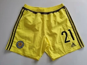Jordan Archer 2016-17 #21 Scotland Goalkeeper Player Issue L Adidas shorts - Picture 1 of 5